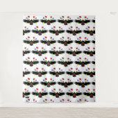 Tenture Aigle aux fleurs blanc Photo Retour Retour (Devant)