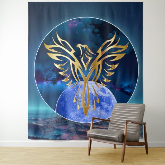 Tenture Aigle Lune (En situation)