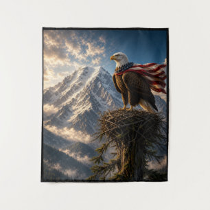 Tenture Aigle Patriotique avec Cape de Drapeau Américain