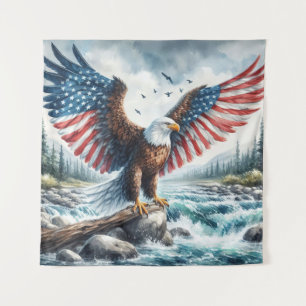 Tenture Aigle patriotique majestueux