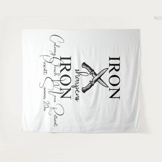 Tenture Aiguilles en fer - Retraite des hommes avec fond p (Devant (Horizontal))