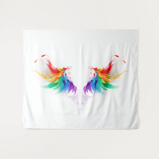 Tenture Ailes arc-en-ciel douces (Devant (Horizontal))