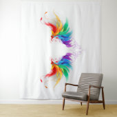 Tenture Ailes fluffy arc-en-ciel (En situation)