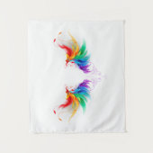 Tenture Ailes fluffy arc-en-ciel (Devant)