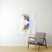 Tenture Ailes fluffy arc-en-ciel (En situation)