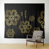 Tenture Aimants élégants d'invitation Widding noir et or (En situation (horizontale))