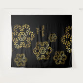 Tenture Aimants élégants d'invitation Widding noir et or (Devant (Horizontal))