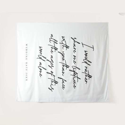 Tenture Aimer Citation Mariage Fond photo (Devant (Horizontal))