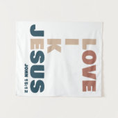 Tenture Aimer comme Jésus – Jean 15:12 Femmes chrétiennes (Devant (Horizontal))