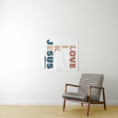 Tenture Aimer comme Jésus – Jean 15:12 Femmes chrétiennes (En situation (horizontale))