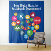 Tenture Aimer les objectifs mondiaux pour le développement (En situation)