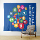 Tenture Aimez les objectifs mondiaux pour le développement (En situation (horizontale))