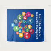 Tenture Aimez les objectifs mondiaux pour le développement (Devant (Horizontal))