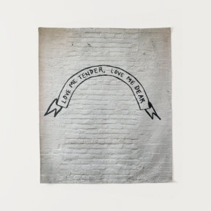 Tenture Aimez-moi tendre amour mes chers citations murales