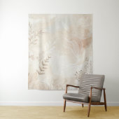 Tenture Airy Bohemian Botanical Floral String Art Design (En situation)