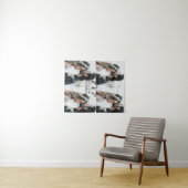 Tenture Ajouter couple photo merisier marié ajouter date a (En situation (horizontale))