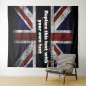 Tenture Ajouter du texte sur le Coussin de sol du drapeau (En situation (horizontale))
