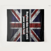 Tenture Ajouter du texte sur le Coussin de sol du drapeau (Devant (Horizontal))