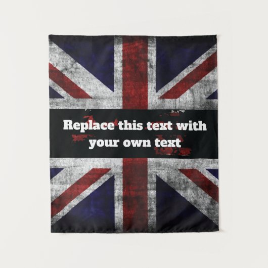 Tenture Ajouter du texte sur le coussin drapeau anglais (Devant)