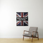 Tenture Ajouter du texte sur le coussin drapeau anglais (En situation)