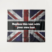 Tenture Ajouter du texte sur le drapeau anglais Jeu d'orei (Devant (Horizontal))