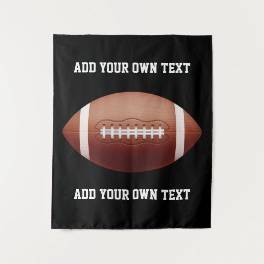 Tenture Ajouter du texte sur l'oreiller de football (Devant)