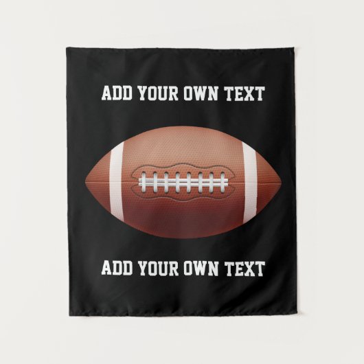 Tenture Ajouter du texte sur l'oreiller de football (Devant)
