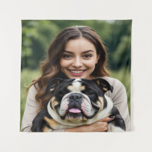 Tenture Ajouter une photo de bouledogue Personnaliser