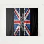 Tenture Ajouter votre texte sur le drapeau anglais Jeu d'o (Devant (Horizontal))