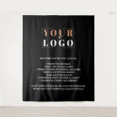 Tenture Ajoutez le logo de votre entreprise Fond noir pers (Devant)