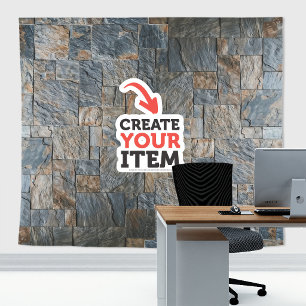 Tenture Ajoutez votre logo Stone Slates Zoom Toile de fond