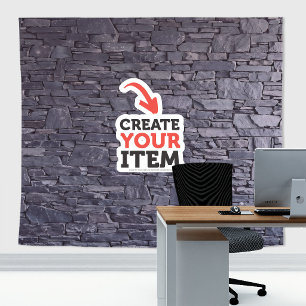 Tenture Ajoutez votre logo Toile de fond Zoom en ardoise d