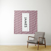 Tenture Ajoutez Votre Nom Camion de pompiers rouge Fire pe (En situation (horizontale))