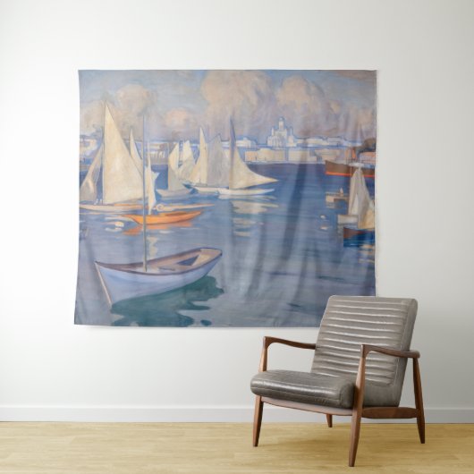 Tenture Albert Edelfeel - Port d'Helsinki (En situation (horizontale))