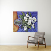 Tenture Alcatraces, peinture florale d'art, (En situation (horizontale))