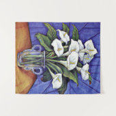 Tenture Alcatraces, peinture florale d'art, (Devant (Horizontal))