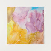 Tenture Alcohol ink colors translucent. Fluid Art. Modern (Devant (Horizontal))