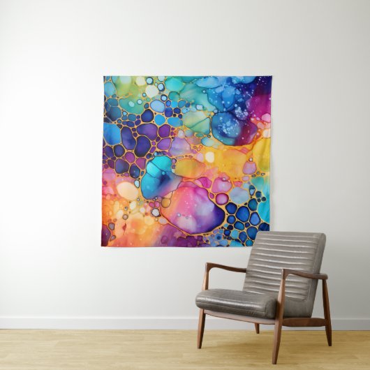 Tenture Alcool encre moderne aquarelles arrière - plan (En situation)