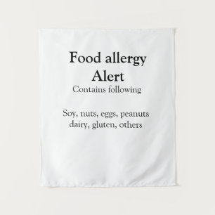 Tenture Alerte d'allergie alimentaire ajouter nom texte él