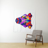 Tenture Alexander's Dog white tapestry (En situation (horizontale))