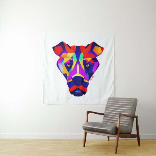 Tenture Alexander's Dog white tapestry (En situation)