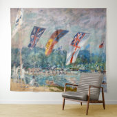 Tenture Alfred Sisley - Régate à Molesey (En situation (horizontale))