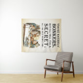 Tenture Alice au pays des merveilles - thé - folle (En situation (horizontale))