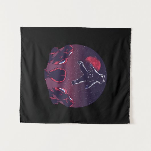 Tenture Alien astronaute (Devant (Horizontal))