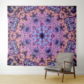 Tenture Alien complexe pourpre Kaleidoscopic Mandala (En situation (horizontale))