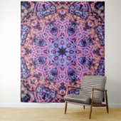 Tenture Alien complexe pourpre Kaleidoscopic Mandala (En situation)
