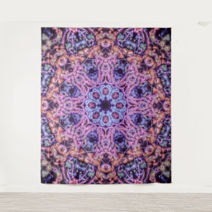 Tenture Alien complexe pourpre Kaleidoscopic Mandala