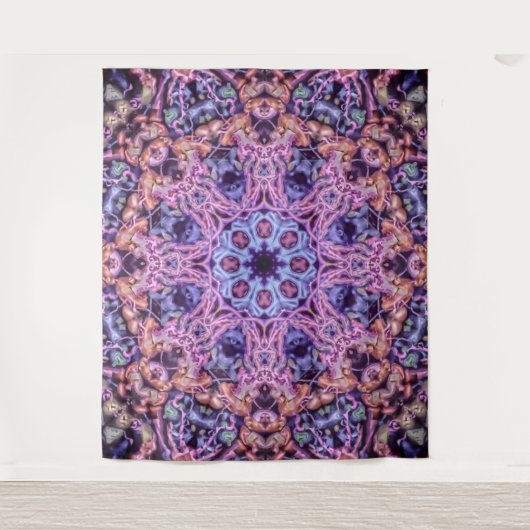 Tenture Alien complexe pourpre Kaleidoscopic Mandala (Devant)