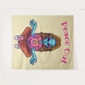 Tenture Alien de Peace Out Hippie (Devant (Horizontal))