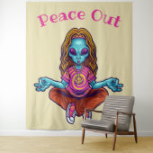 Tenture Alien de Peace Out Hippie (En situation)